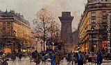 Eugene Galien-laloue Wall Art - Les Grands Boulevards A Paris
